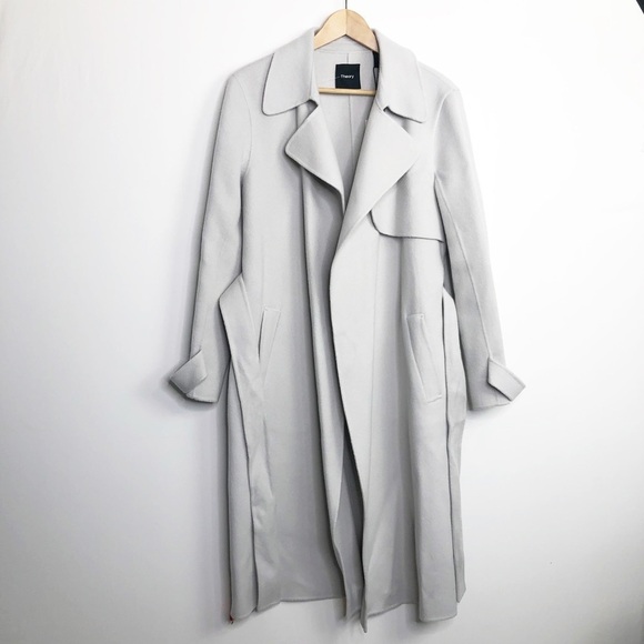 THEORY Stone Winsome wrap wool trenchcoat - Picture 14 of 14